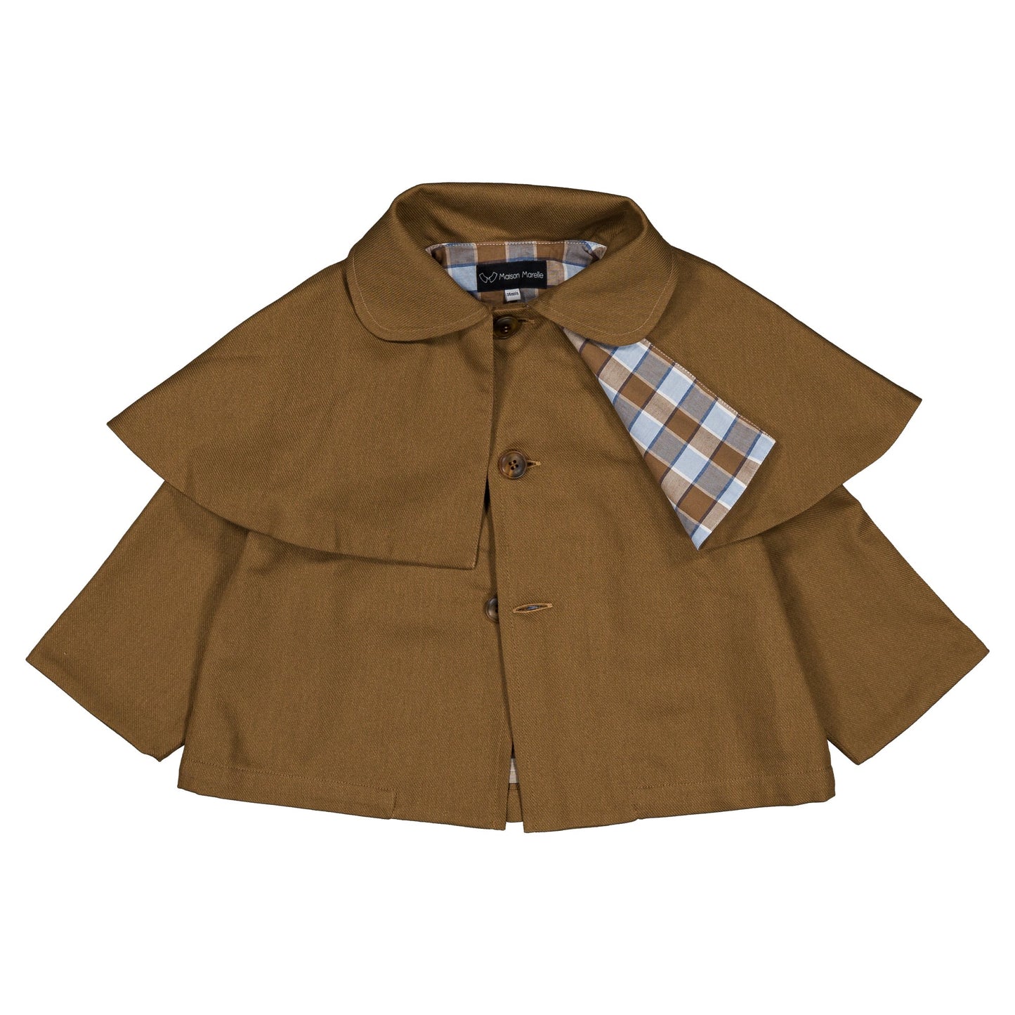 Jacket AMOVIBLE cape SHERLOCK- HONEY BROWN [Maison Marelle](25SS DROP2)