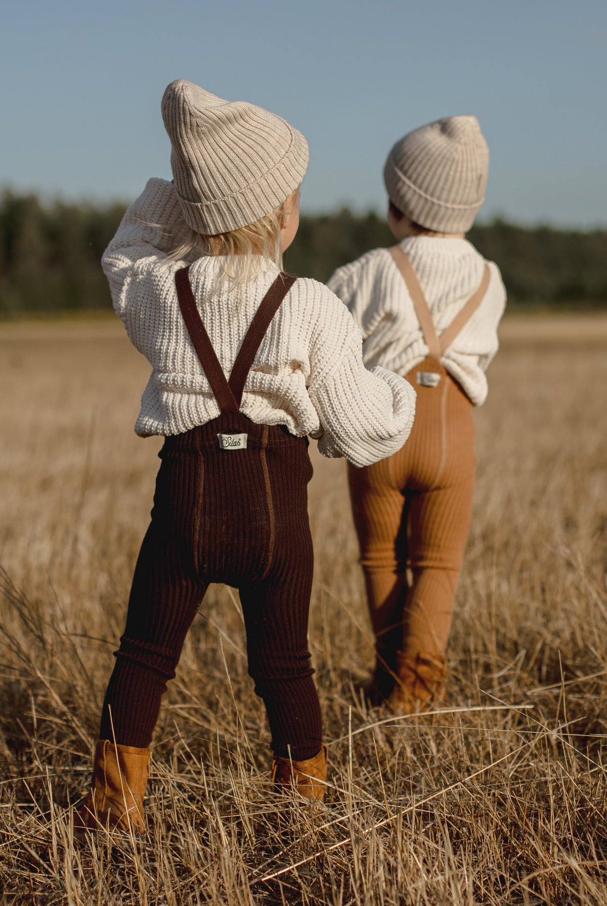 Retro Wooly Footless Tights With Braces - Espresso Brown [SILLY Silas](26AW)