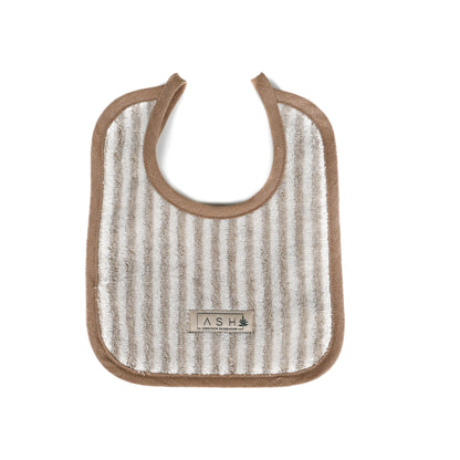Basic Baby Bib - Cappuccino(striped)