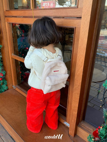 【オーダー会】Wouldu Teddy Back Pack - Cream Beige [wouldU]【2026年1月上旬以降順次お届け予定】