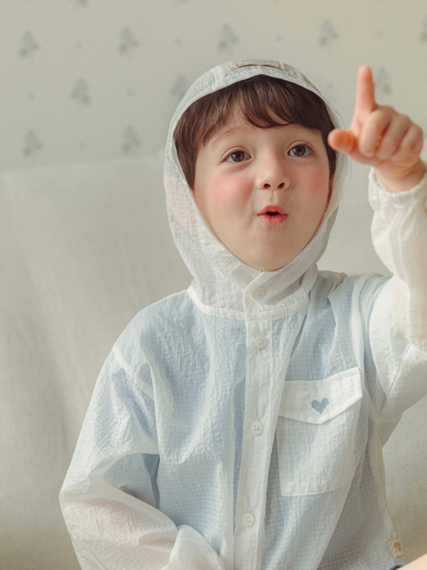 Sheer Wind Hood Shirt - White [Doucement] (26SS)
