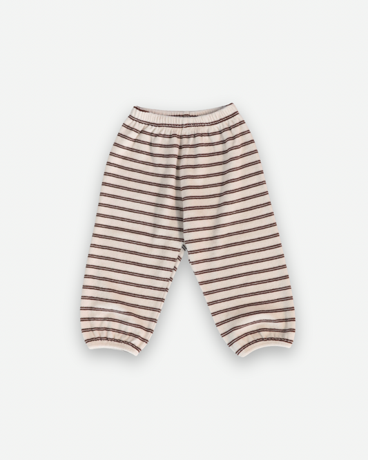 Terry jogger - Brown Stripe [EARTH THE ARCHIVE] (26AW)