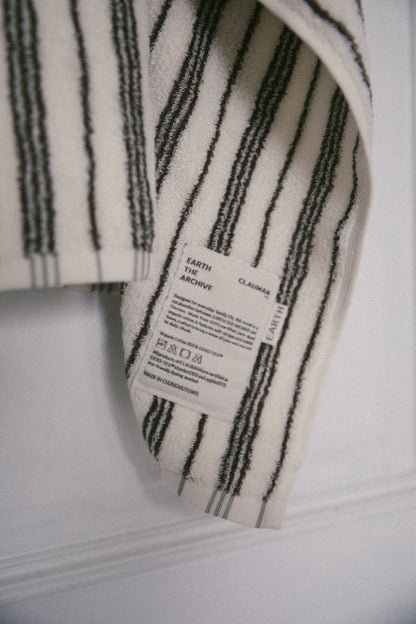 Organic bath towel - Green/Brown [EARTH THE ARCHIVE] (26AW)