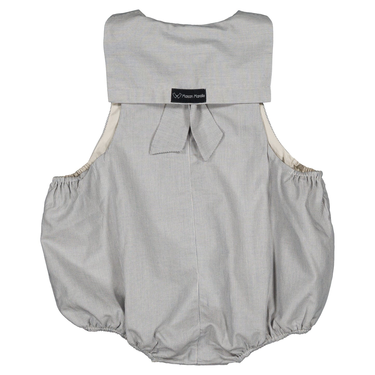 Romper VIGNY - blue fine stripes [Maison Marelle](25SS DROP2)