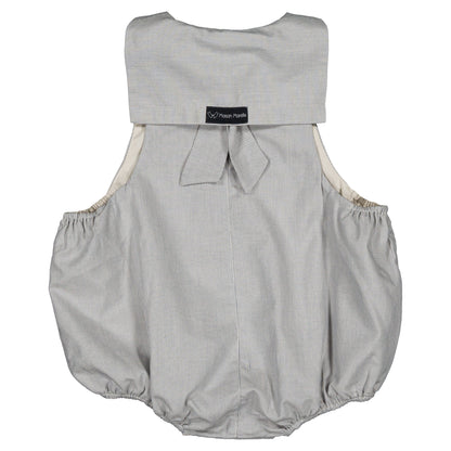 Romper VIGNY - blue fine stripes [Maison Marelle](25SS DROP2)