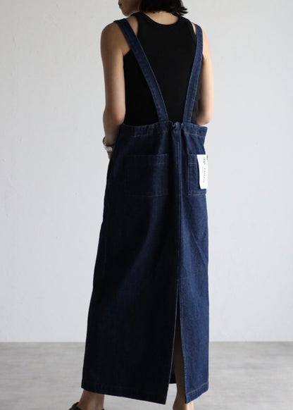 denim jumper skirt / blue