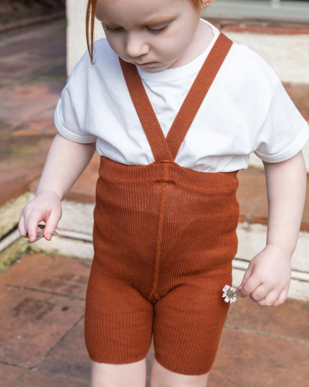 Retro Ribbed Shorty Tights - Cinnamon [SILLY Silas]