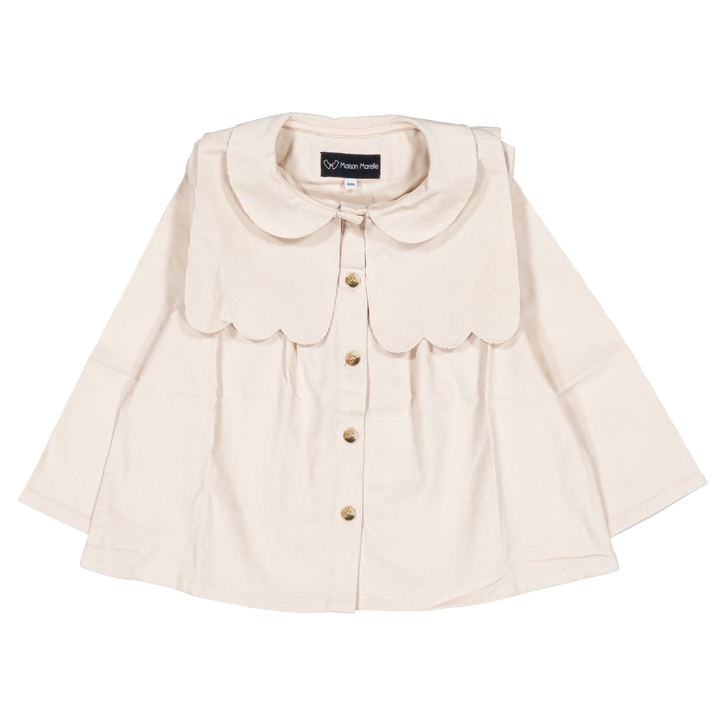 【オーダー会】 Blouse GRENELLE - velvet beige [Maison Marelle](25AW Drop1) 【2025年12月中旬以降発送予定】