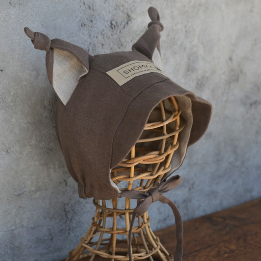 Lynx Linen Bonnet (Straight/Neutral) - Soil [SHOMKA]