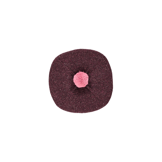 Gemma Beret - Aubergine Knit [Bebe Organic](26AW)drop1