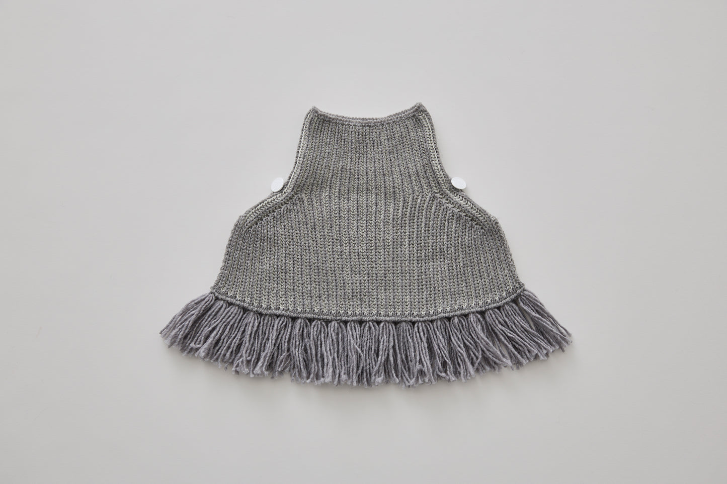 Rib Knit Knights Cape Ⅱ - Gray [eLfinFolk / エルフィンフォルク] (25AW•Drop2)【2025年9月中旬以降発送予定】
