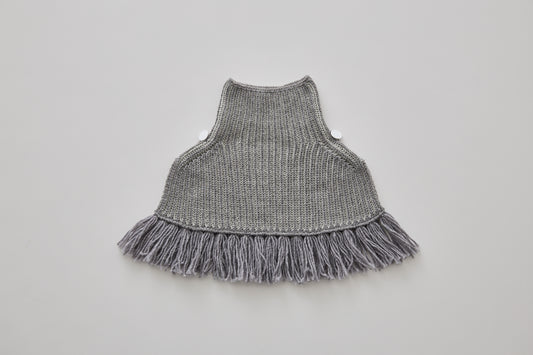 Rib Knit Knights Cape Ⅱ - Gray [eLfinFolk / エルフィンフォルク] (25AW•Drop2)【2025年9月中旬以降発送予定】