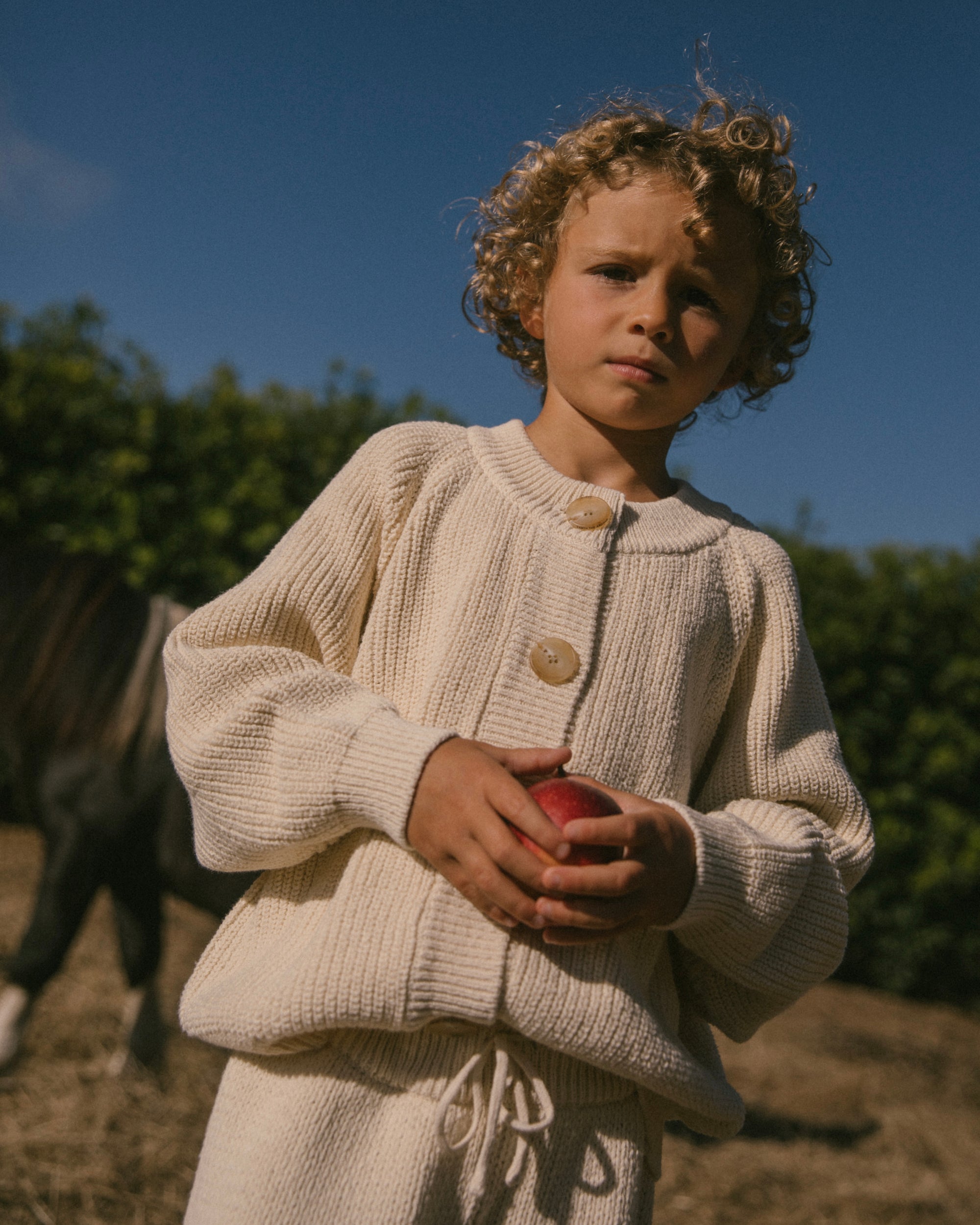 Knit cardigan - Cream [EARTH THE ARCHIVE] (26AW)