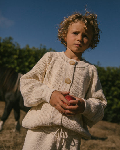 Knit cardigan - Cream [EARTH THE ARCHIVE] (26AW)