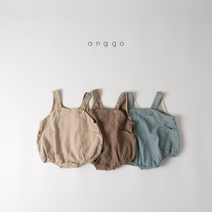 [anggo] brownie overall romper (brown) - SS24