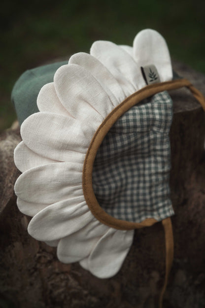 【オーダー会】'DAISY' LINEN FLOWER BONNET [SHOMKA] 【2026年4月中旬以降順次発送】