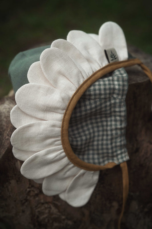 【オーダー会】'DAISY' LINEN FLOWER BONNET [SHOMKA] 【2026年4月中旬以降順次発送】
