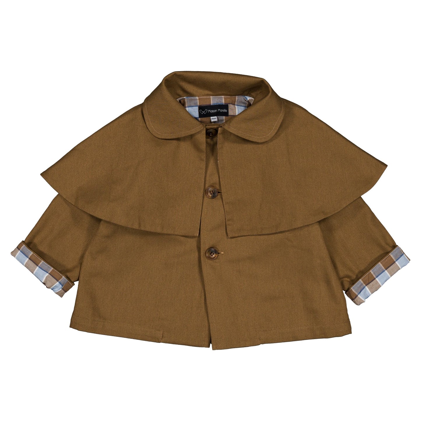 Jacket AMOVIBLE cape SHERLOCK- HONEY BROWN [Maison Marelle](25SS DROP2)