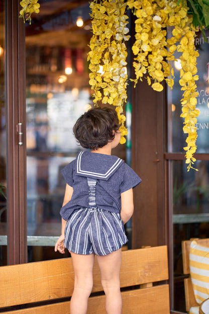 Blouse MAHON - navy blue [Maison Marelle] (26SS)