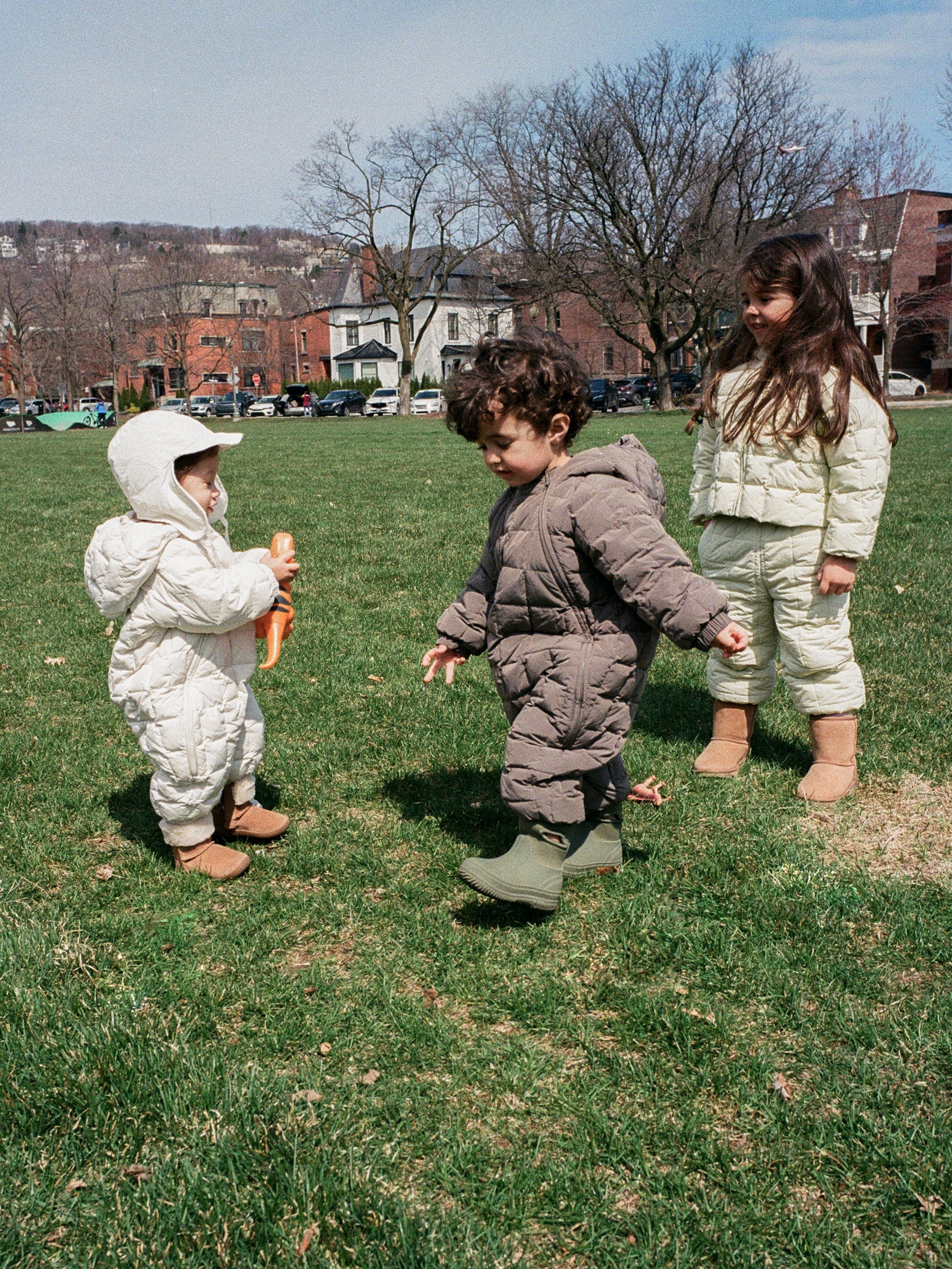 Lightweight padded jumpsuit - Light Olive [EARTH THE ARCHIVE] (26AW)