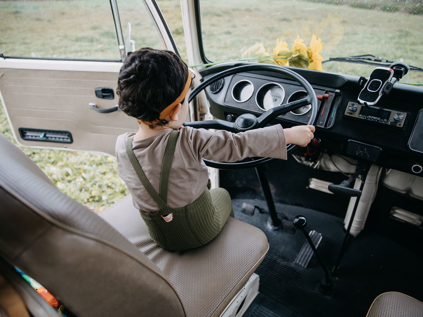 Hippy Footless Tights With Braces - Olive [SILLY Silas]