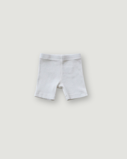 Biker Shorts - White [EARTH THE ARCHIVE]