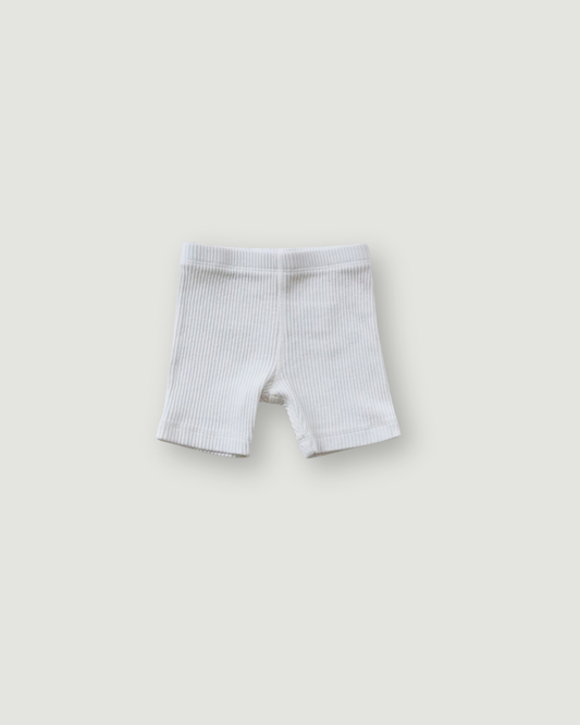 Biker Shorts - White [EARTH THE ARCHIVE]