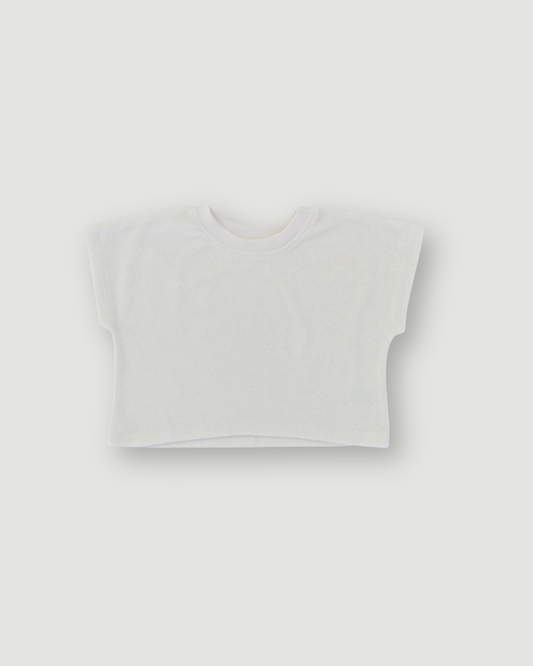 Cropped Sweat - Ecru Cream [EARTH THE ARCHIVE]