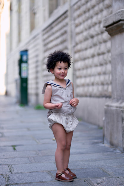 Bloomer CHAILLOT - fine sand & beige stripes [Maison Marelle] (26SS)