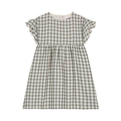 DRESS COUSINE - GRAY GREEN GINGHAM