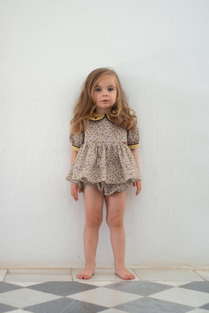 Rompers with frill skirt - Cashmere [Popelin] (25SS)