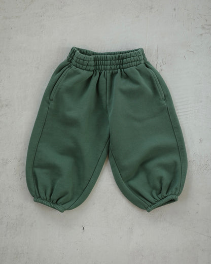 Organic French terry bottom - Grass Green [EARTH THE ARCHIVE] (26AW)
