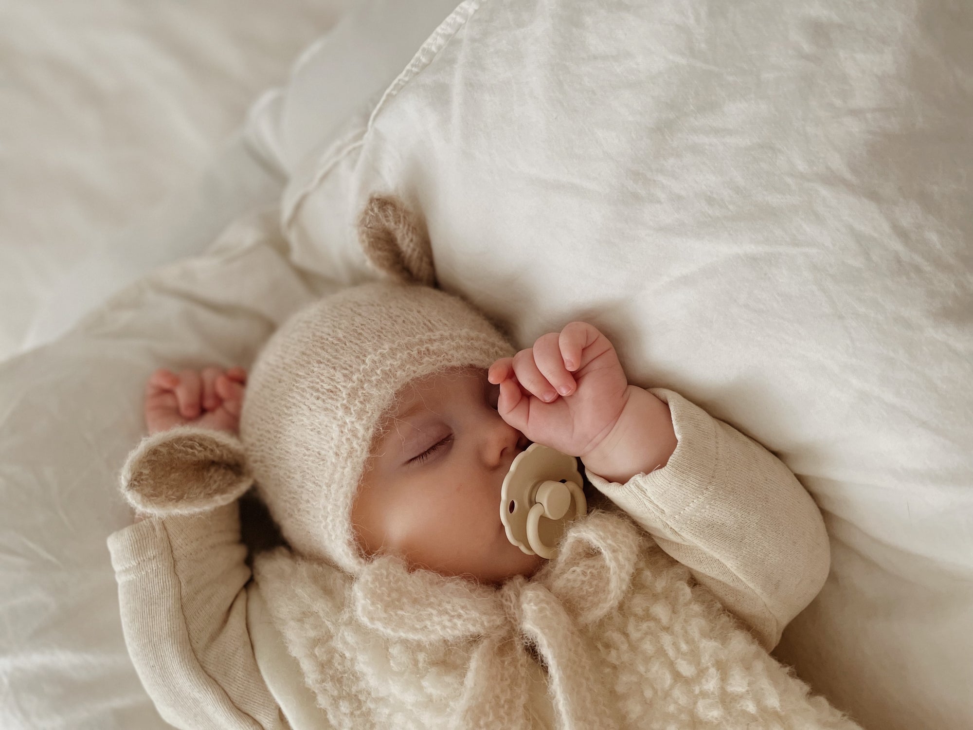 Fairy Bonnet Alpaca & Silk - Creme  [GANG OF KIDS]