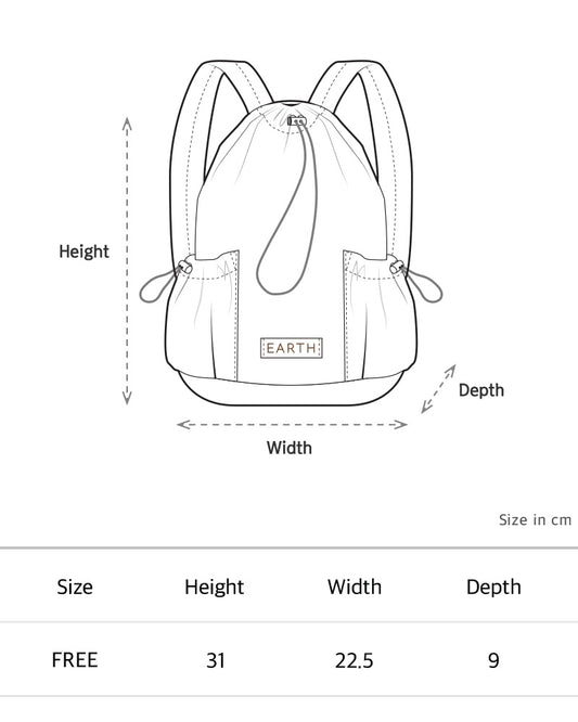 Light weight back pack - Cream [EARTH THE ARCHIVE] (26AW)