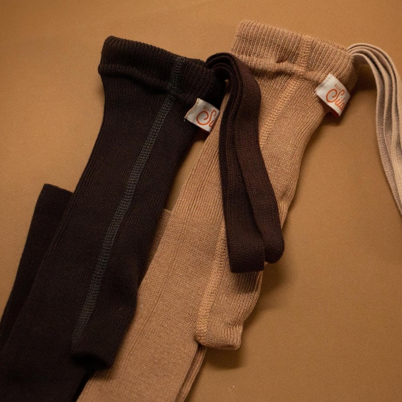 Retro Wooly Footless Tights - Espresso [SILLY Silas]