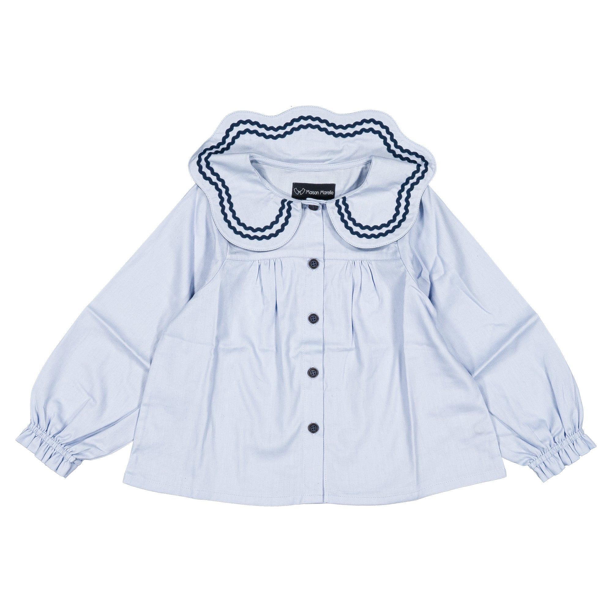 Shirt PASSY - soft blue [Maison Marelle](25AW Drop1) – anoko.