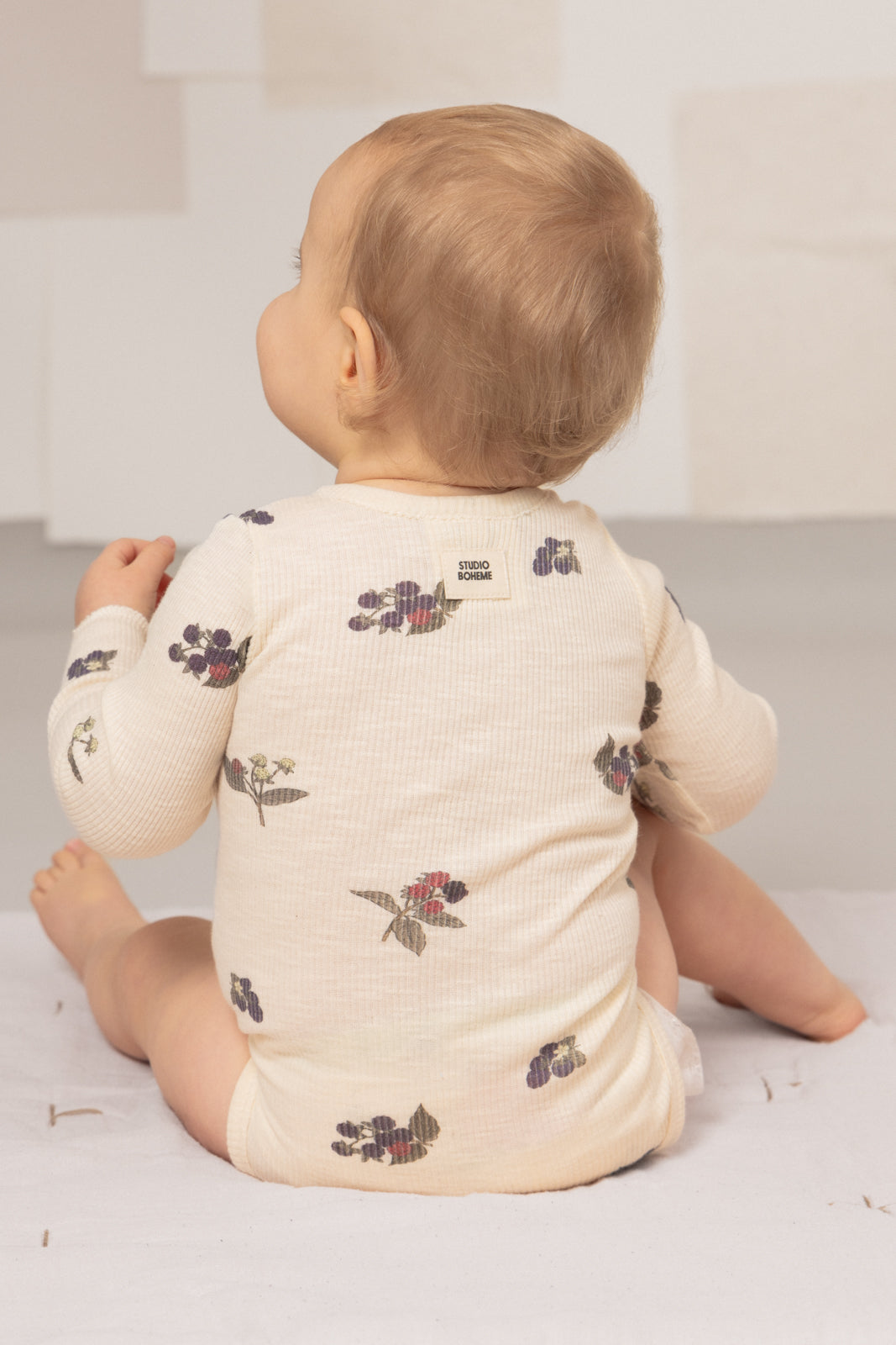 HOHO BODYSUIT - ECRU / BLACKBERRIES [STUDIO BOHEME] (25AW)