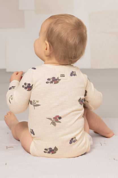 【予約販売】 HOHO BODYSUIT - ECRU / BLACKBERRIES [STUDIO BOHEME] (25AW) 【2025年9月中旬以降入荷予定】
