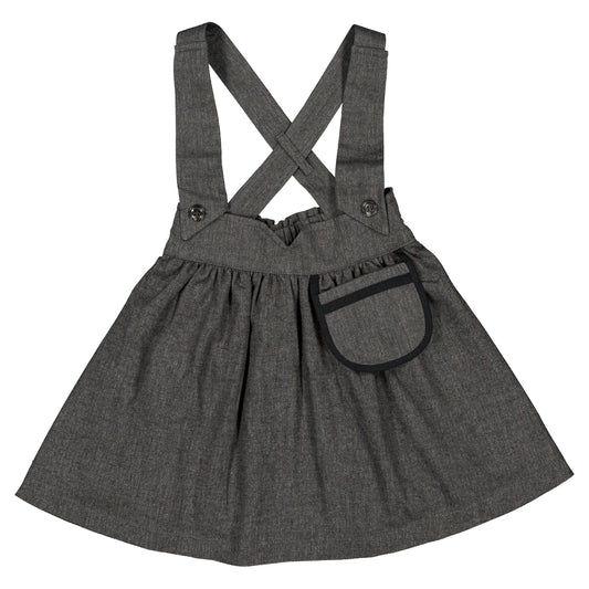Skirt TOURNON with straps - dark gray [Maison Marelle](25AW Drop1)