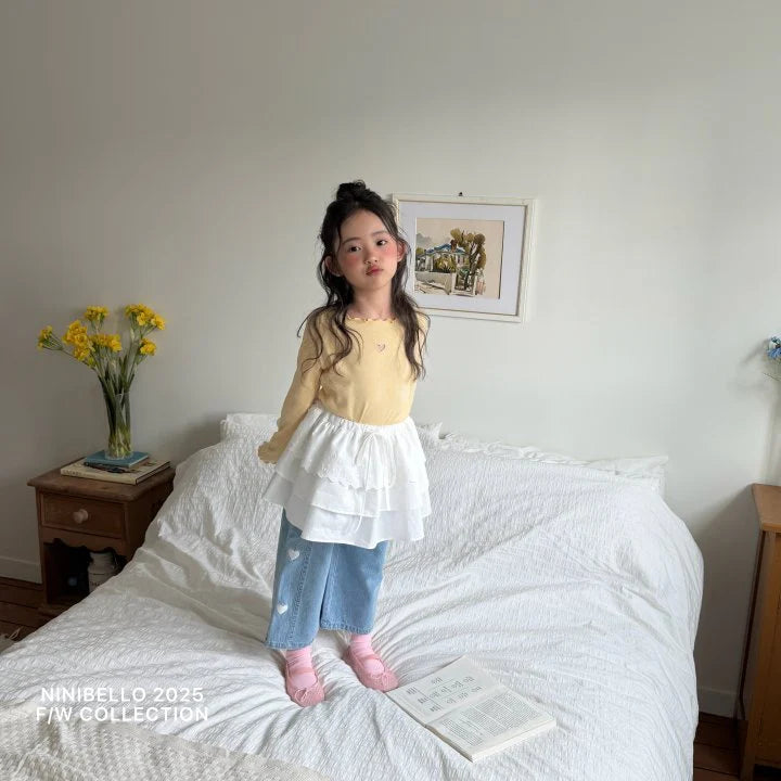 【予約販売】Polar lace skirt [NINIBELLO] (26SS)【2026年2月下旬以降順次発送】
