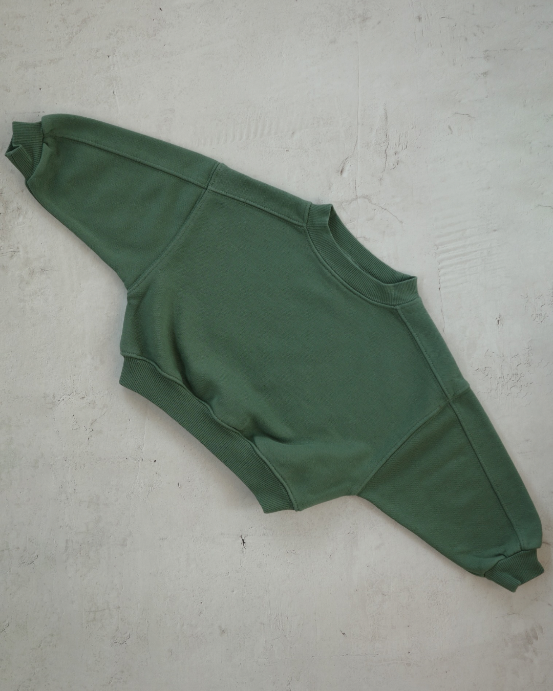 Organic French terry top - Grass Green [EARTH THE ARCHIVE] (26AW)