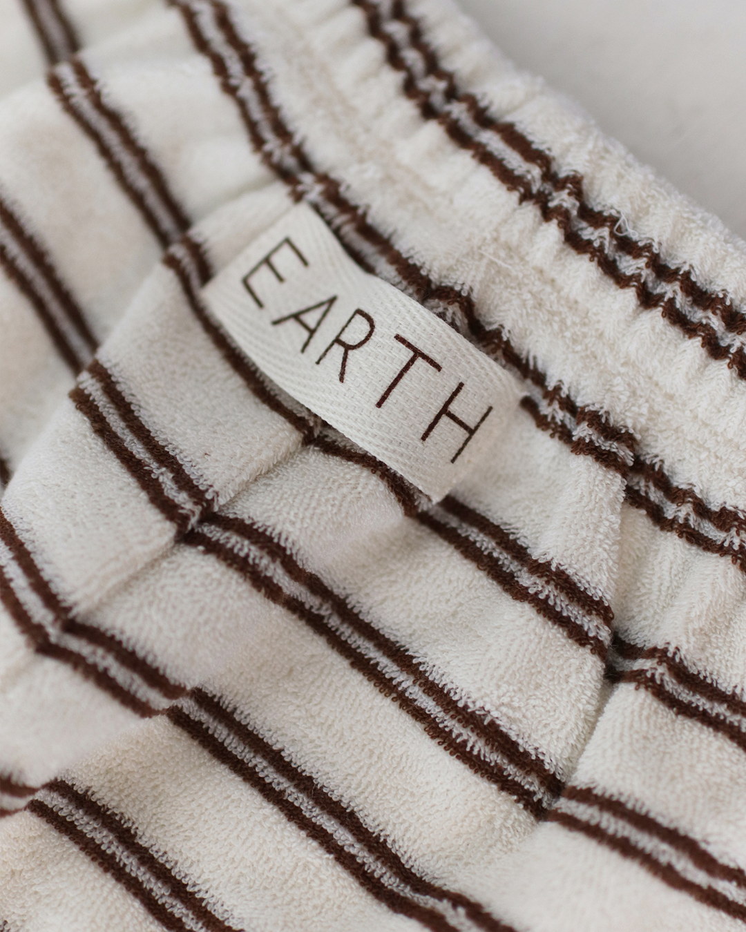 Terry jogger - Brown Stripe [EARTH THE ARCHIVE] (26AW)