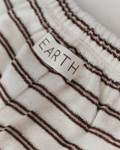 Terry jogger - Brown Stripe [EARTH THE ARCHIVE] (26AW)