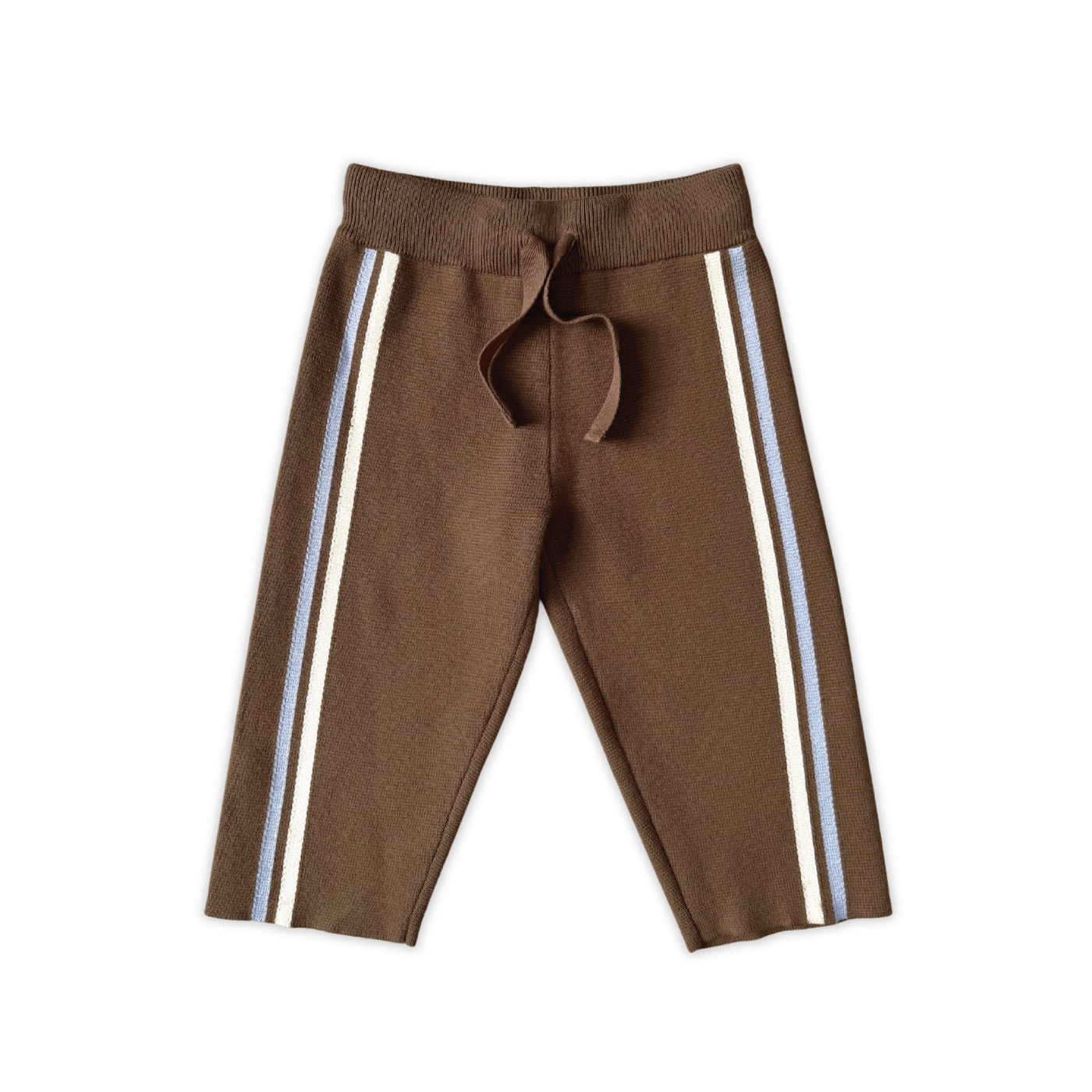Organic Striped Milano Knit Pants - Espresso [GROWN] (26AW) drop2