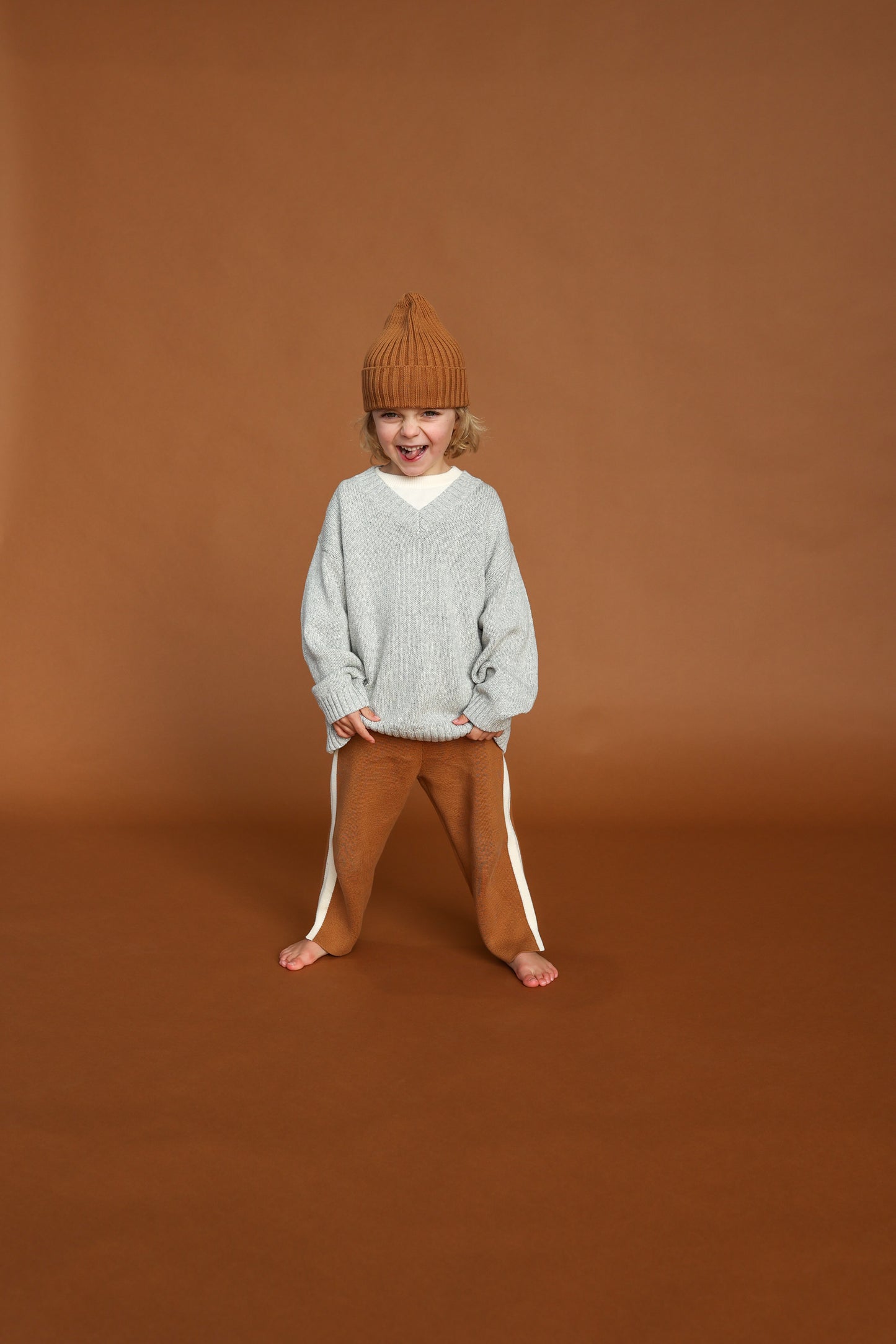 Ribbed Pixie Beanie - Toast [GROWN](25KIDS CLUB)