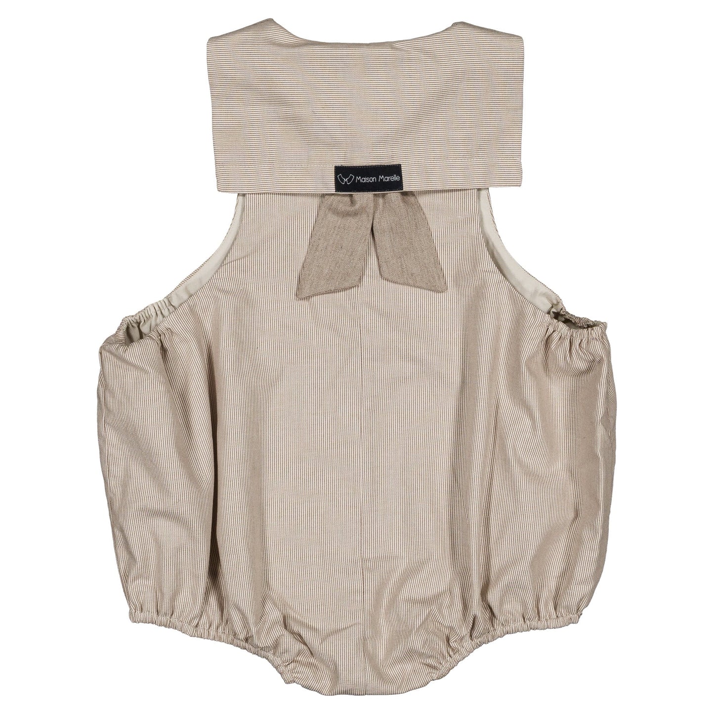 Romper VIGNY - beige fine stripes [Maison Marelle](25SS DROP2)