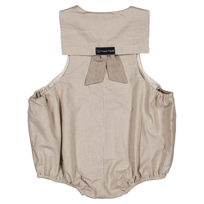 Romper VIGNY - beige fine stripes [Maison Marelle](25SS DROP2)