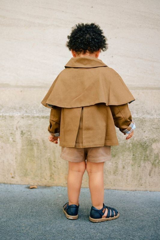 Jacket AMOVIBLE cape SHERLOCK- HONEY BROWN [Maison Marelle](25SS DROP2)