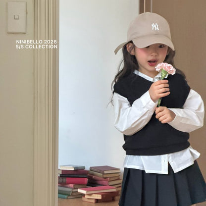 【予約販売】soft knit vest [NINIBELLO] (26SS)【2026年2月下旬以降順次発送】