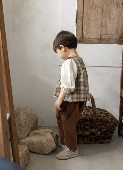 Forest Check Vest  [Doucement] (25AW)【2025年10月下旬以降お届け予定】